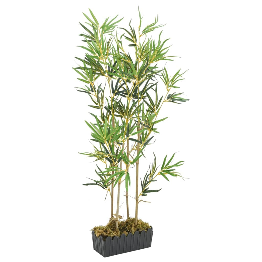 vidaXL Árvore de bambu artificial 552 folhas 120 cm verde