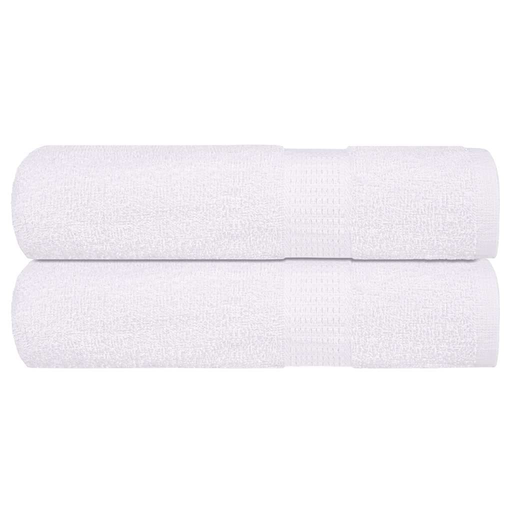 vidaXL Toalhas de Mãos 2 Peças 50x100 cm 360 Gsm 100% Algodão Branco - 3981533169