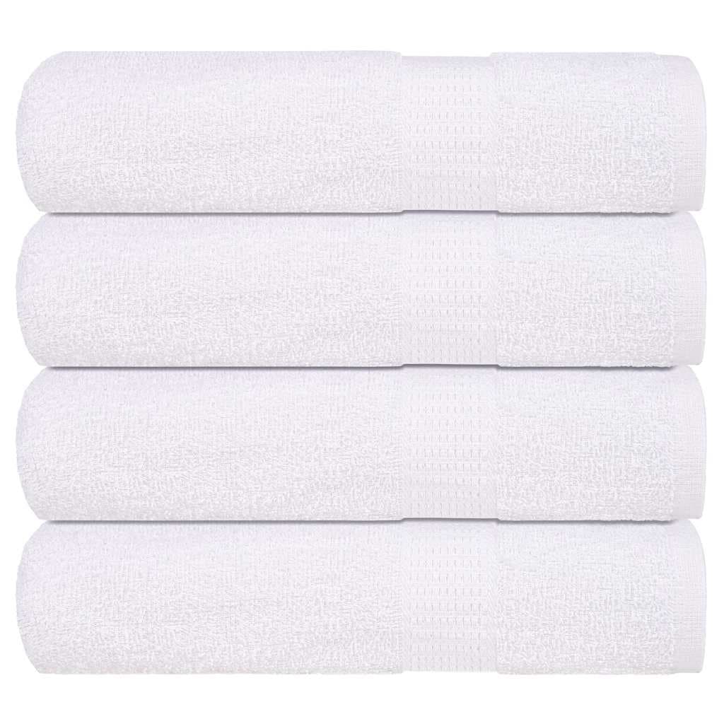 vidaXL Toalhas de mãos FROGN 4 pcs 50x100 cm 360 g/m² branco