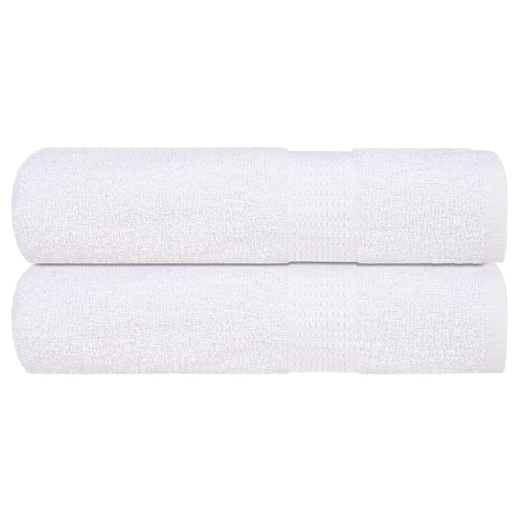 vidaXL Toalhas de Banho 2 Peças 70x140 cm 360 Gsm 100% Algodão Branco - 345999278
