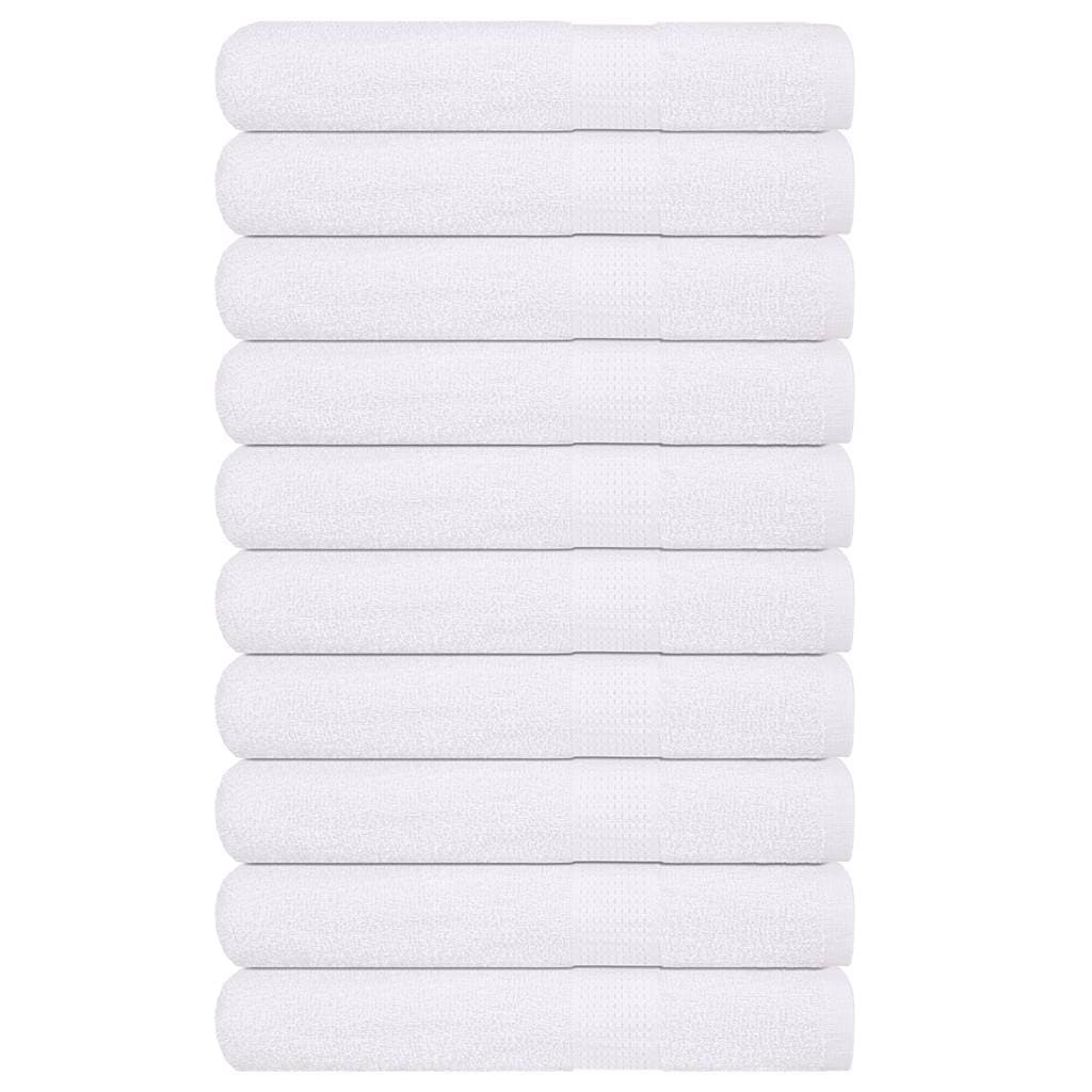 vidaXL Toalhas de sauna FROGN 10 pcs 80x200 cm 360 g/m² branco