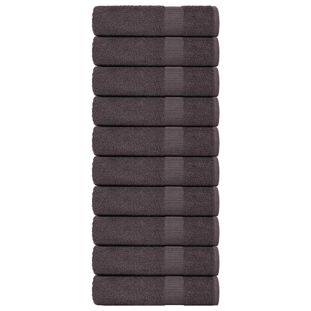 vidaXL Toalhas de Banho 10 Peças 100x150cm 360gsm 100% Algodão Antracite - 1445243278