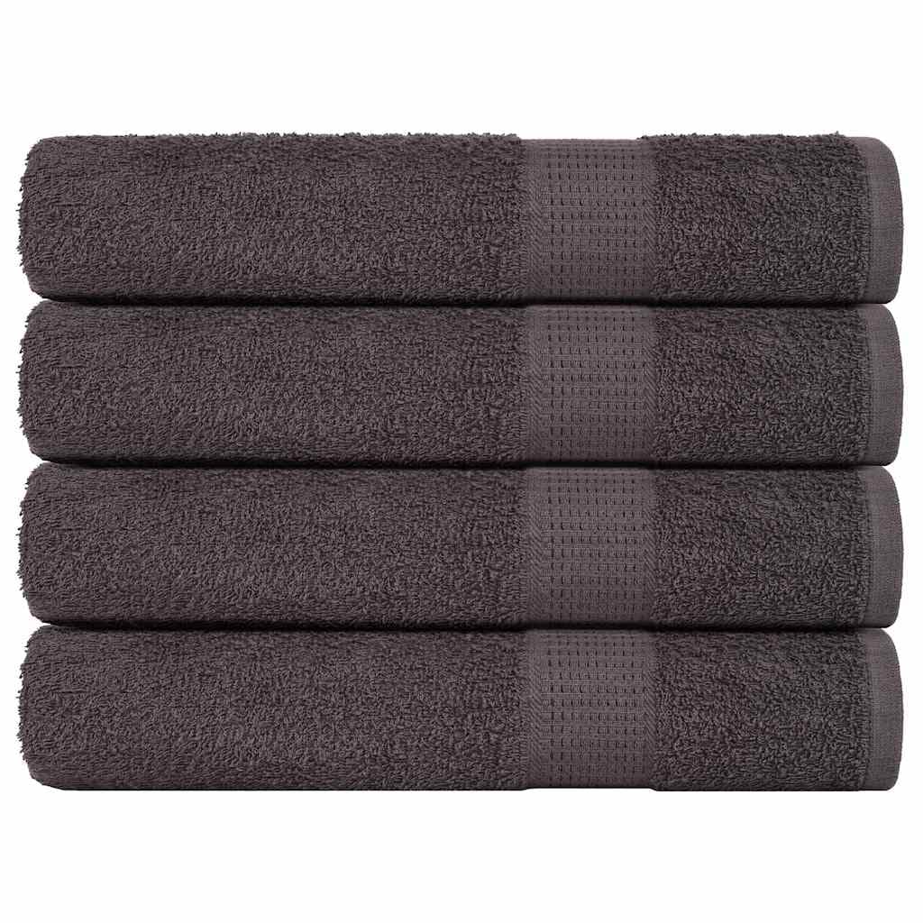 vidaXL Toalhas FROGN 4 pcs 100x200 cm 360 g/m² antracite