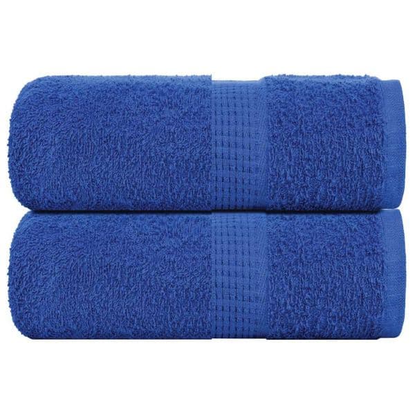 vidaXL Toalhas de Mãos 2 Peças 30x30 cm 360 g/m2 100% Algodão Azul - 4132342911