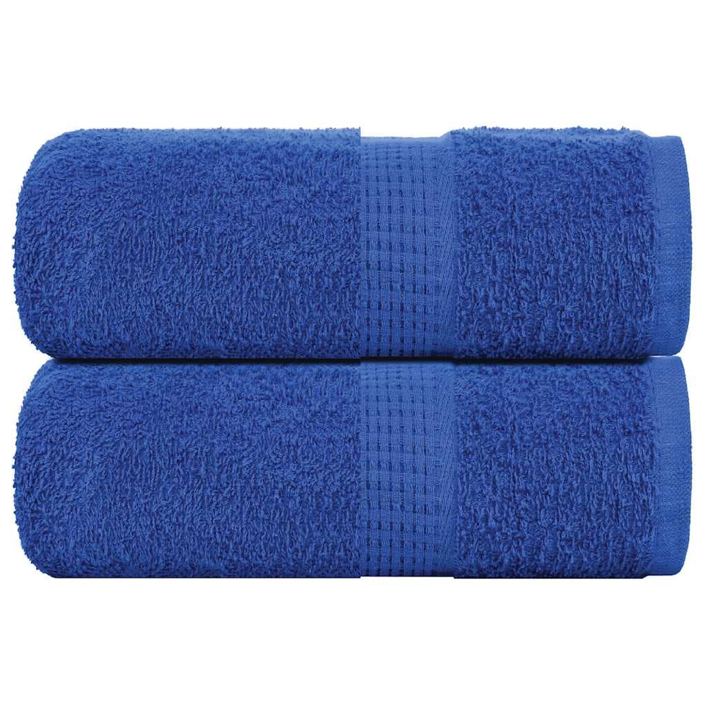 vidaXL Toalhas de Mãos 2 Peças 30x30 cm 360 g/m2 100% Algodão Azul - 4132342911