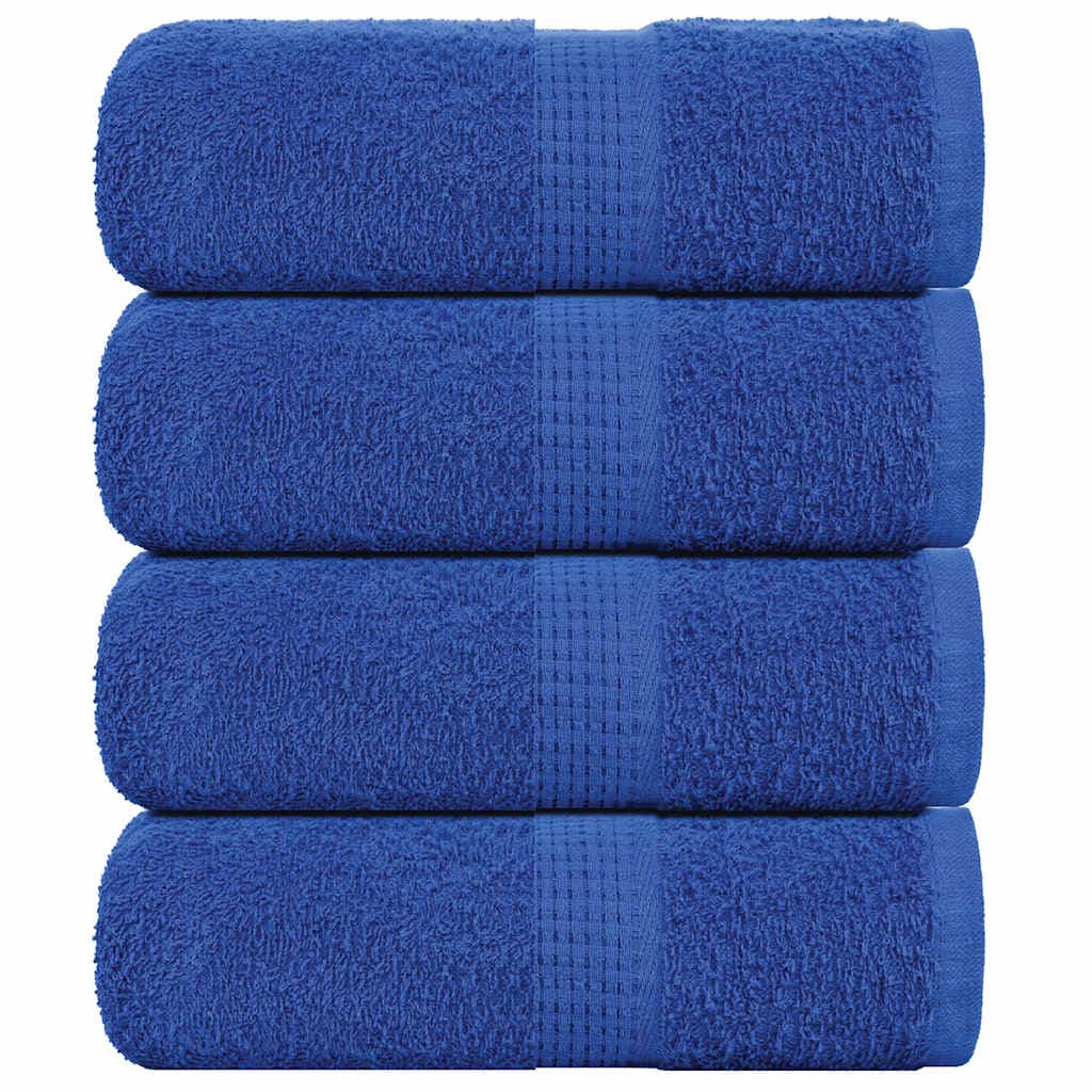vidaXL Toalhas de Bidé 4 Peças 30x50 cm 360 Gsm 100% Algodão Azul - 4294492244
