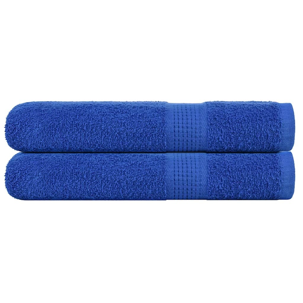 vidaXL Toalhas de Sauna 2 Peças 80x200 cm 360 Gsm 100% Algodão Azul - 2447688067