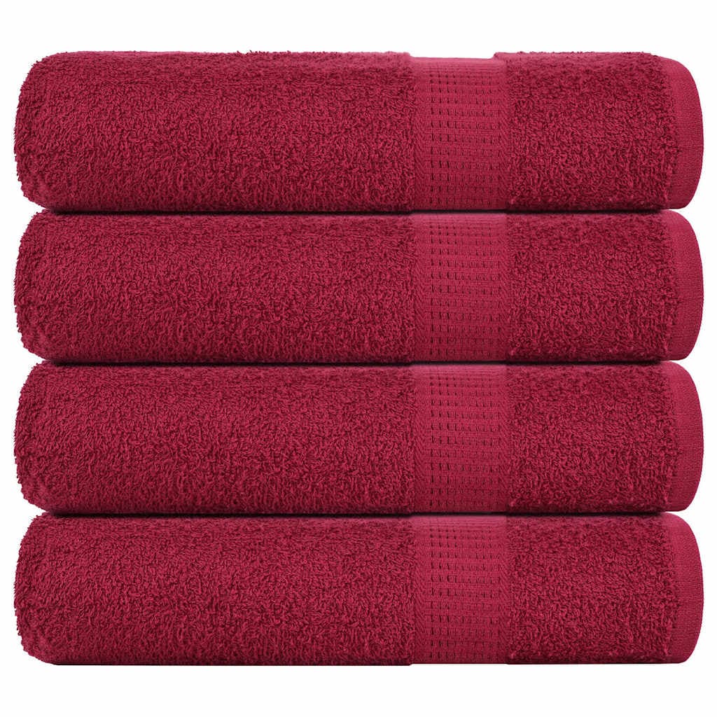 vidaXL Toalhas de Banho 4 Peças 70x140 cm 360 Gsm 100% Algodão - 3570766743