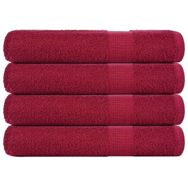 vidaXL Toalhas 4 Peças 100x200 cm 360 Gsm 100% Algodão - 187373761