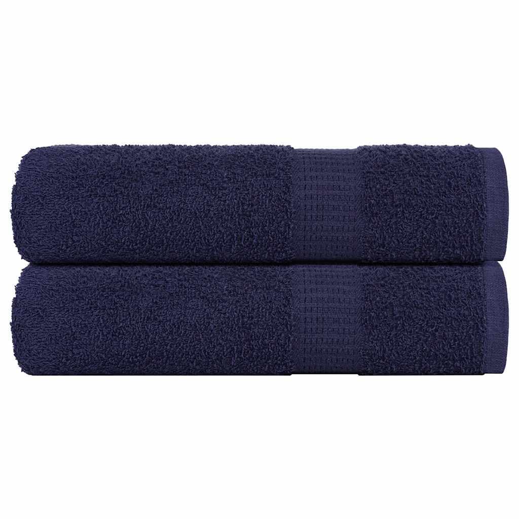 vidaXL Toalhas banho FROGN 2pcs 70x140 cm 360 g/m² azul marinho
