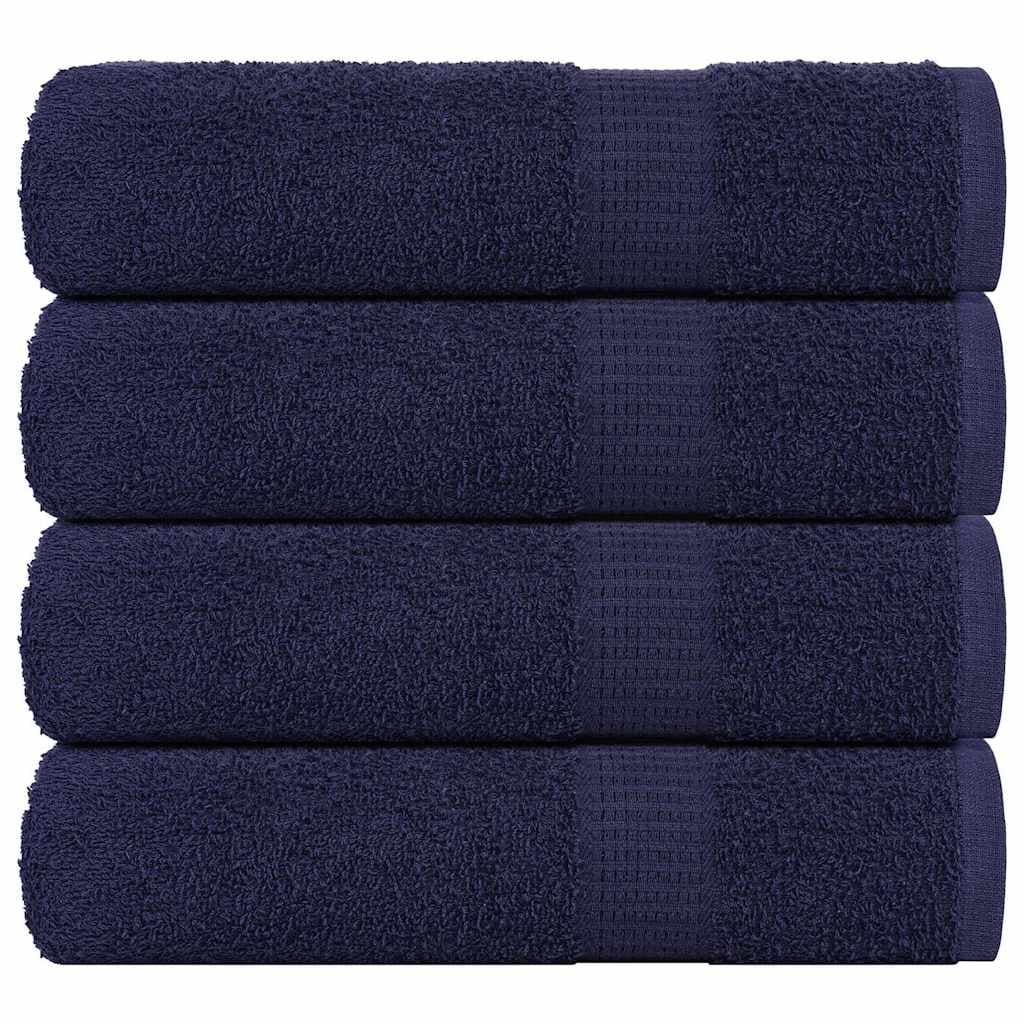 vidaXL Toalhas banho FROGN 4pcs 100x150 cm 360 g/m² azul marinho