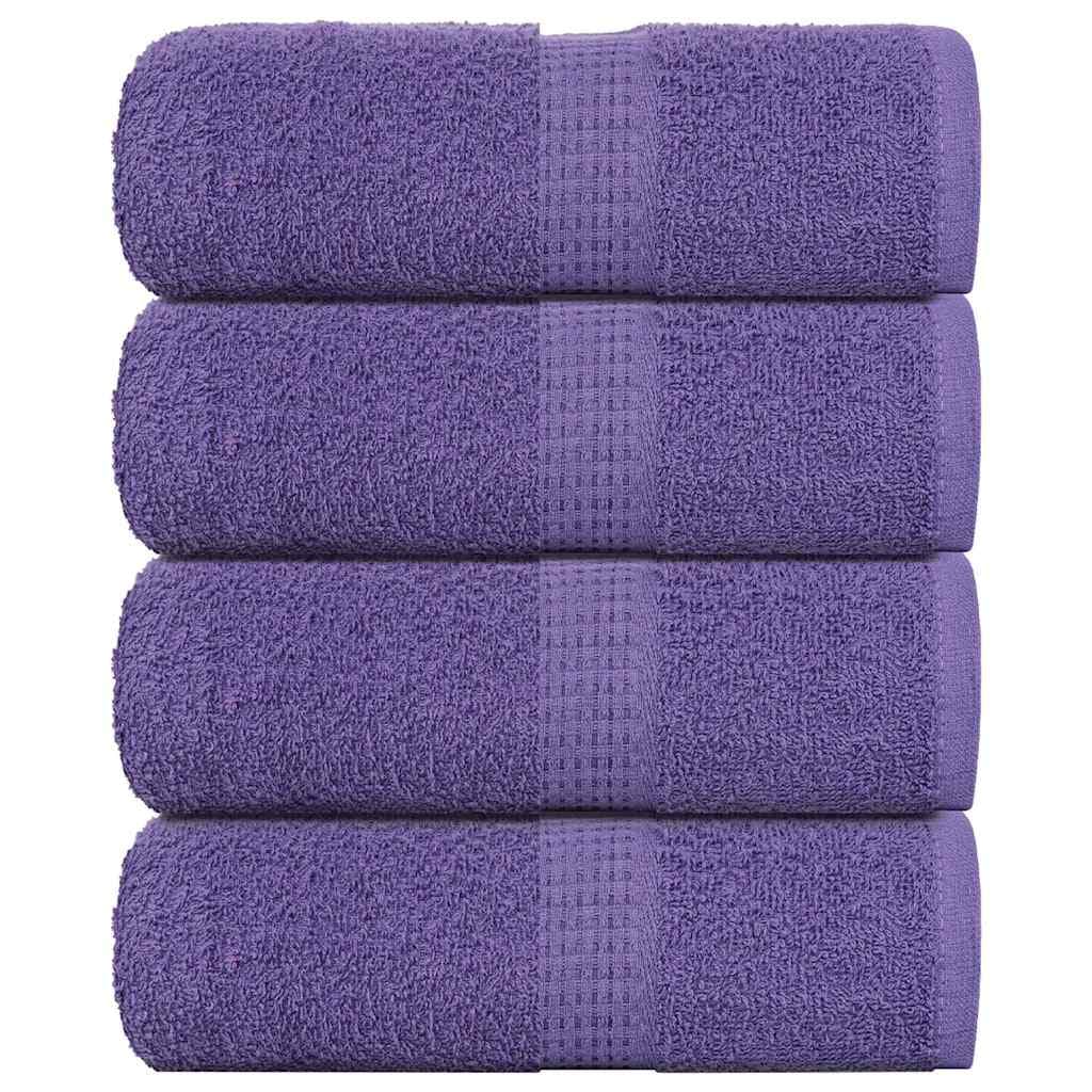 vidaXL Toalhas de Mãos 4 Peças 30x30 cm 360 Gsm 100% Algodão Roxo - 741853222