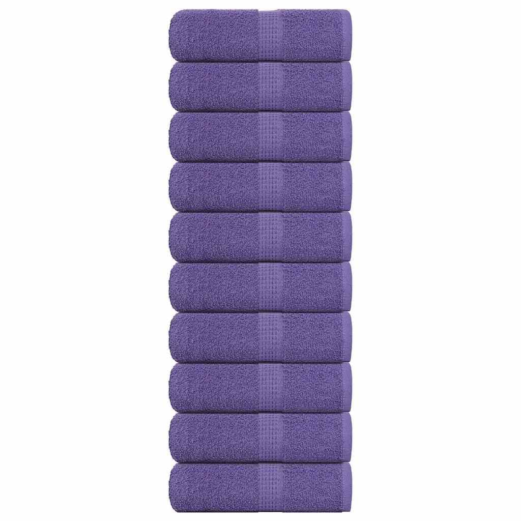 vidaXL Toalhas de rosto FROGN 10 unidades Roxo 30x30 cm 360 g/m²