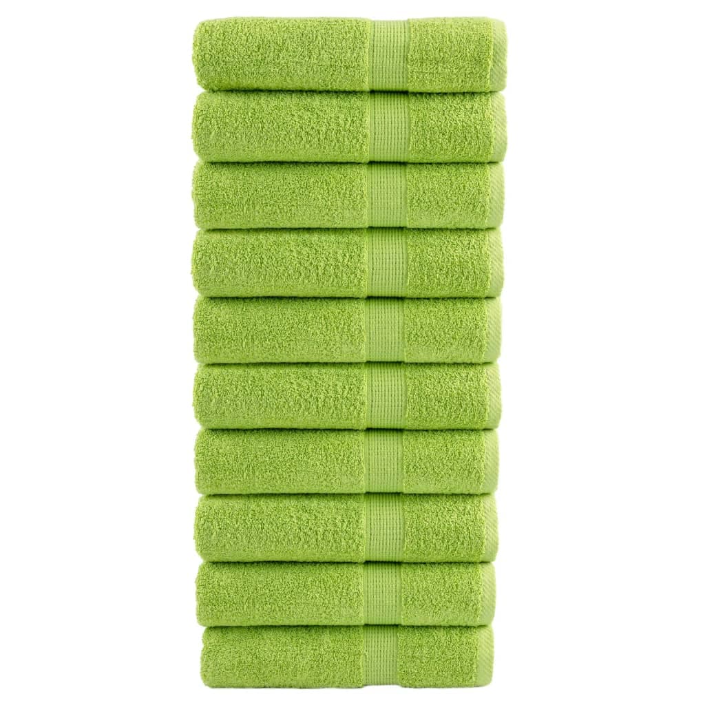 vidaXL Toalhas de Banho Premium Solund 10pcs 100x150 cm 600 Gsm Verde - 980488162