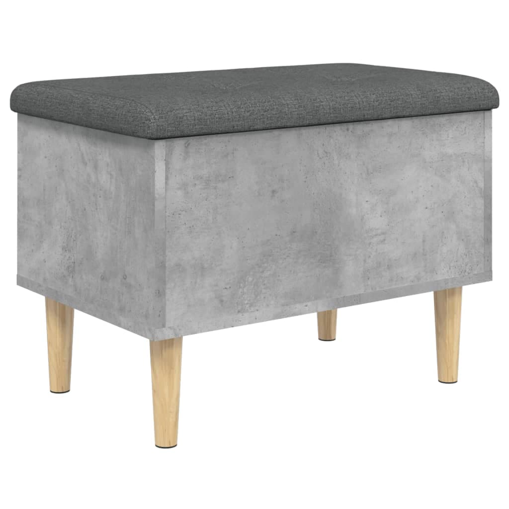 vidaXL Banco de arrumação 62x42x46cm derivados madeira cinza cimento
