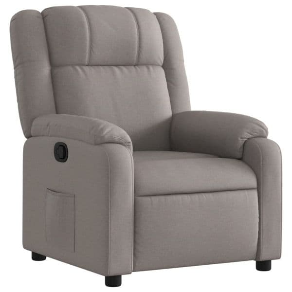 vidaXL Poltrona Reclinável Tecido Cinzento-acastanhado - 506489580