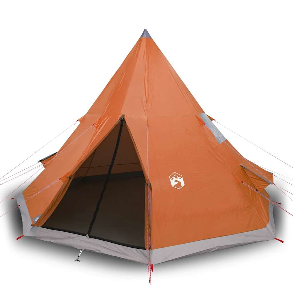 vidaXL Tenda de campismo tipi para 4 pessoas impermeável laranja