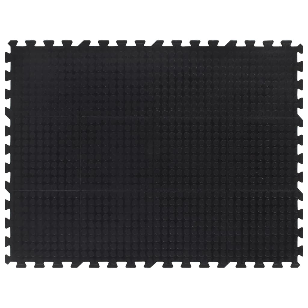 vidaXL Ladrilho de borracha 12 mm 90x120 cm preto