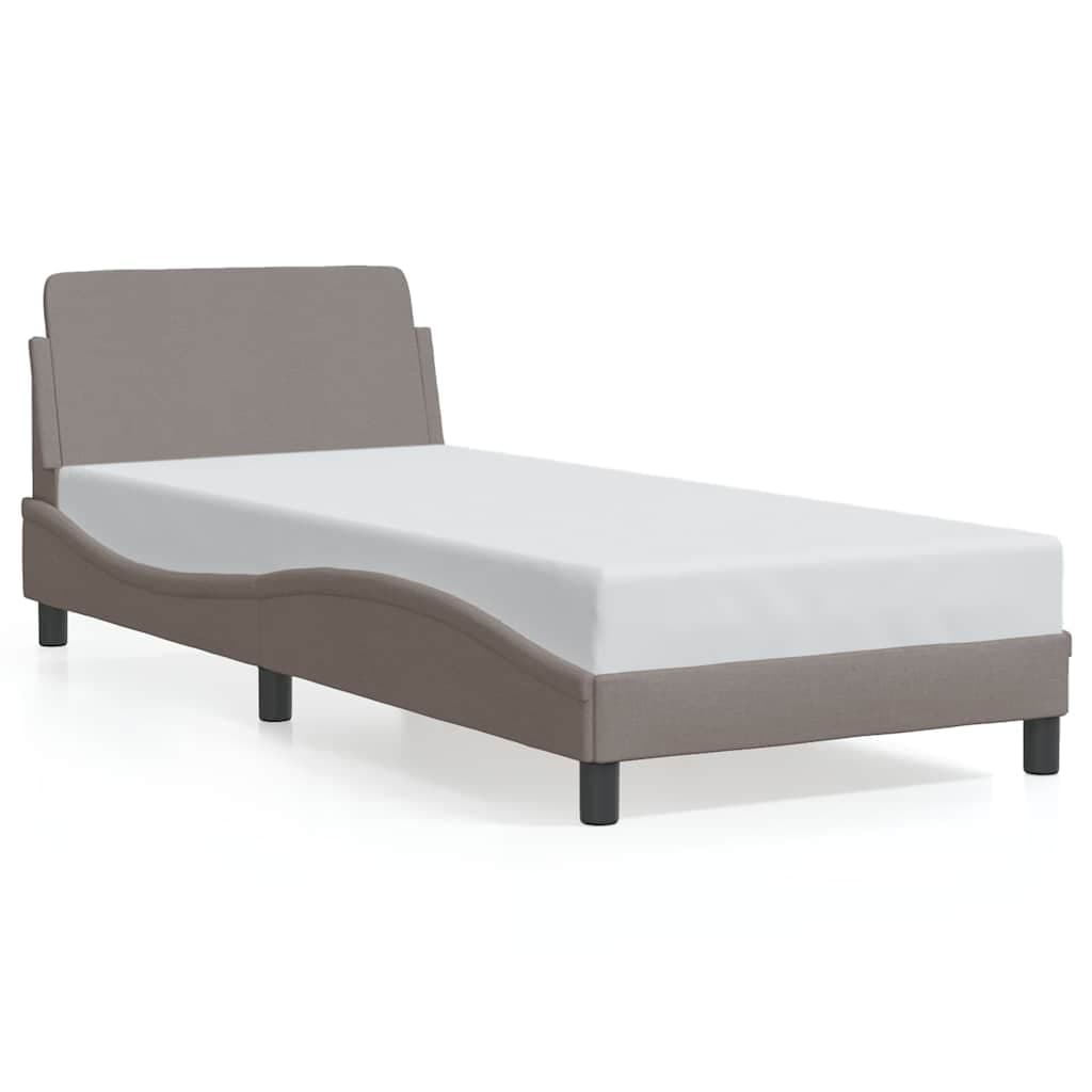 vidaXL Estrutura de cama com cabeceira Dover tecido 90x190 cm