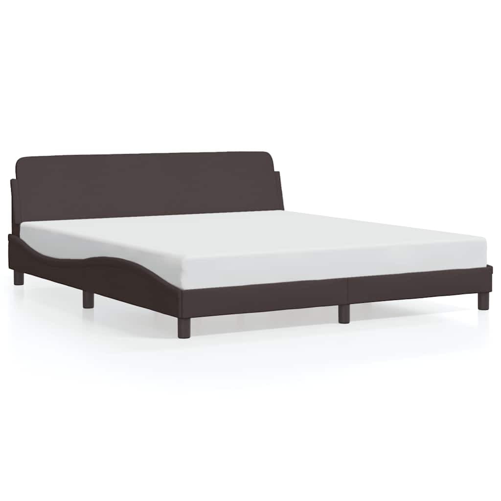 vidaXL Estrutura de Cama sem Colchão 160x200 cm Tecido Castanho-escuro - 1990587718
