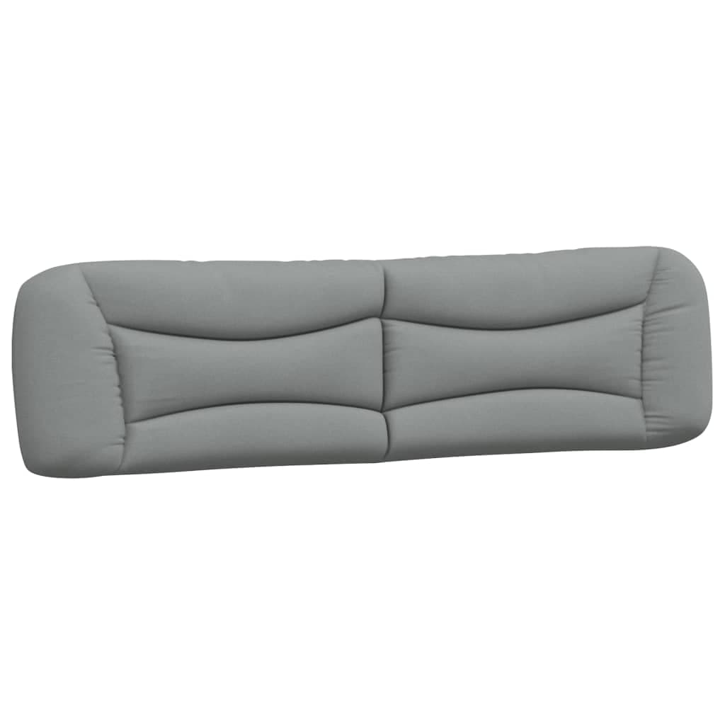 vidaXL Almofadão de cabeceira Hvar 200 cm tecido cinzento-claro
