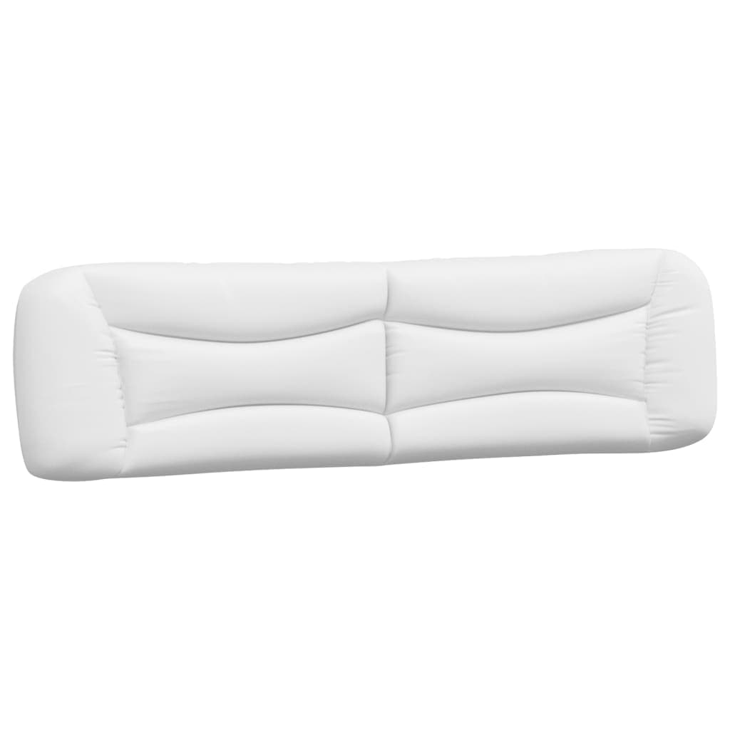 vidaXL Almofadão de cabeceira Hvar 200 cm couro artificial branco
