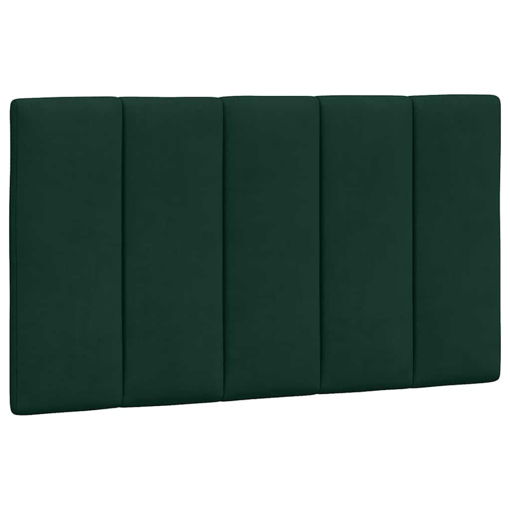 vidaXL Almofadão de cabeceira Hanko 90 cm veludo verde-escuro