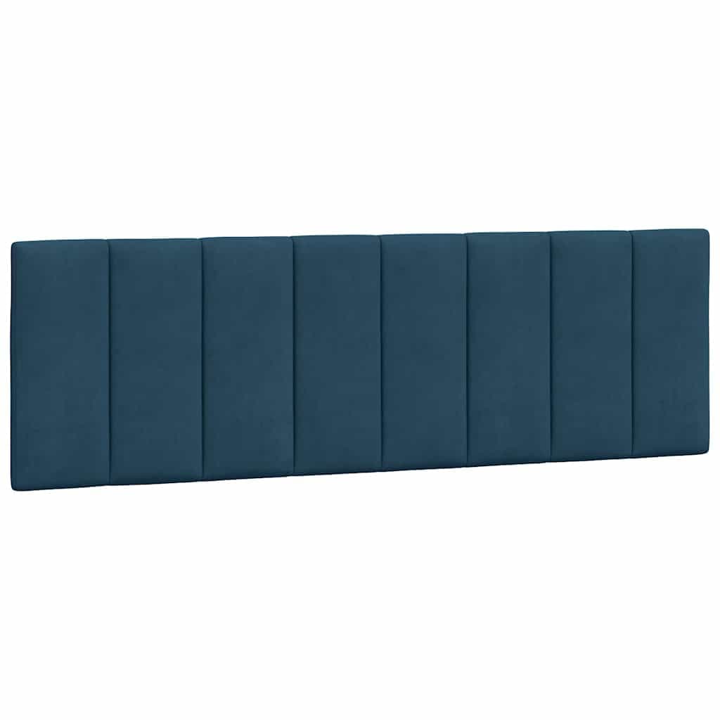 vidaXL Almofadão de cabeceira Hanko 160 cm veludo azul