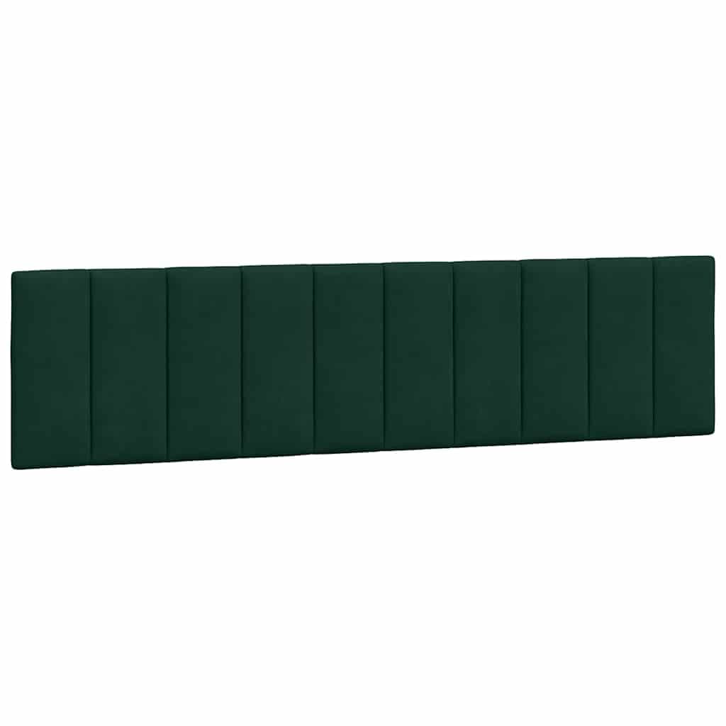 vidaXL Almofadão de cabeceira Hanko 200 cm veludo verde-escuro