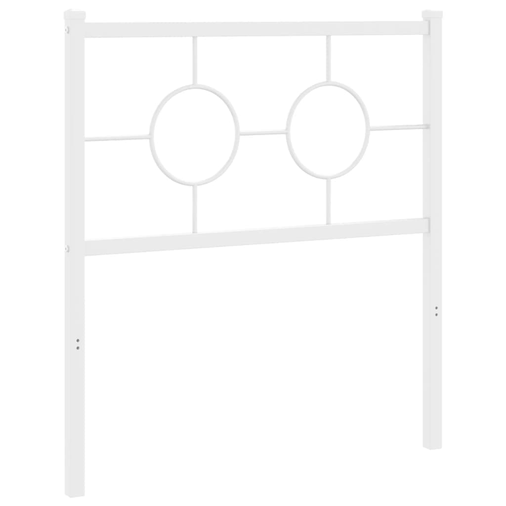 vidaXL Cabeceira de substituição 75 cm metal branco
