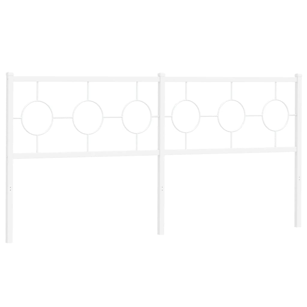 vidaXL Cabeceira de substituição 180 cm metal branco