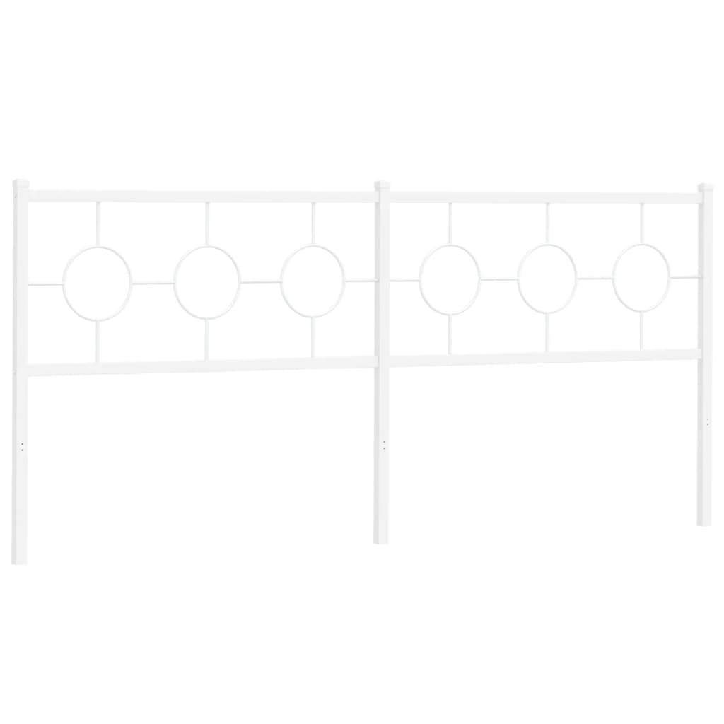 vidaXL Cabeceira de substituição 193 cm metal branco