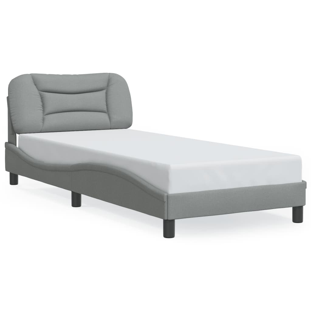 vidaXL Estrutura de Cama com led sem Colchão 90x200 cm Tecido - 2480275087