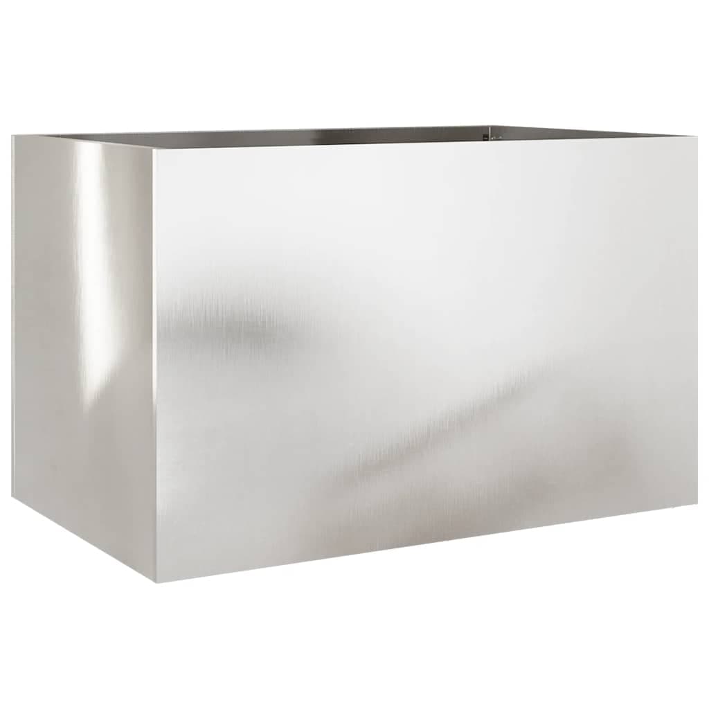 vidaXL Vaso/floreira 62x40x39 cm aço inoxidável prateado