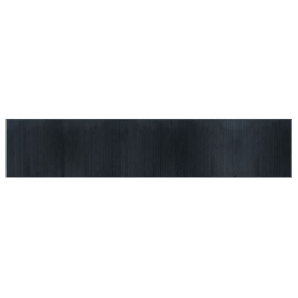 Tapete vidaXL Retangular 100x500 cm Bambu Cinzento - 314704184
