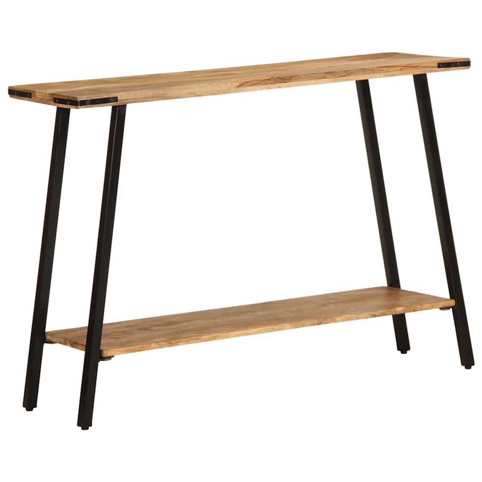 vidaXL Mesa consola 110x30x75 cm madeira de mangueira maciça