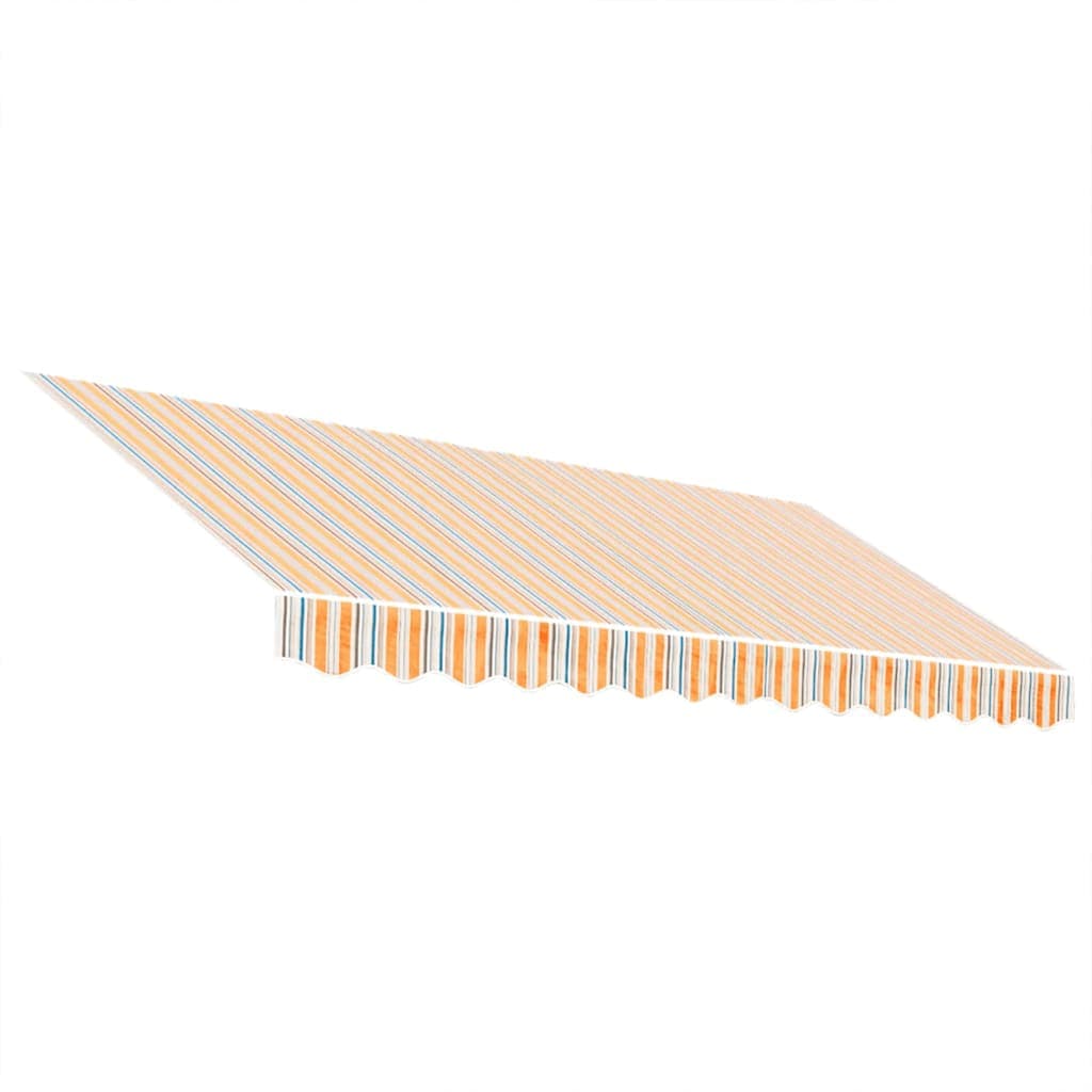 vidaXL Tecido de substituição para toldo laranja e azul 3,5x2,5 m poliéster