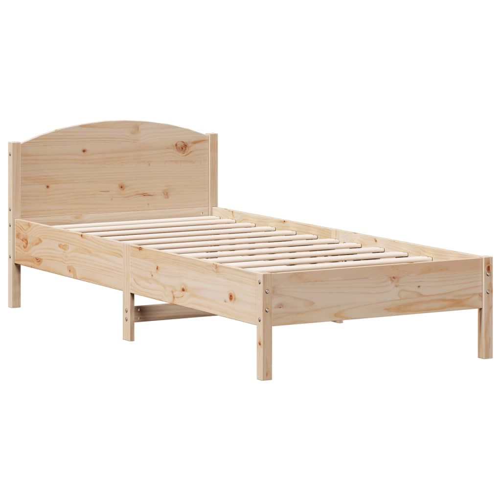 vidaXL Cama sem colchão 100x200 cm madeira de pinho maciça