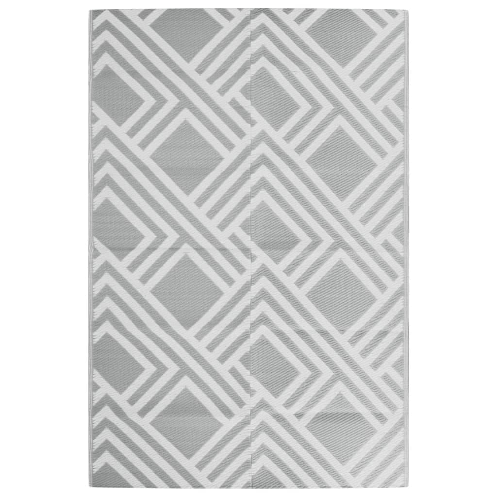Tapete vidaXL de Exterior 120x180 cm Arakil Pp Cinzento - 788792298