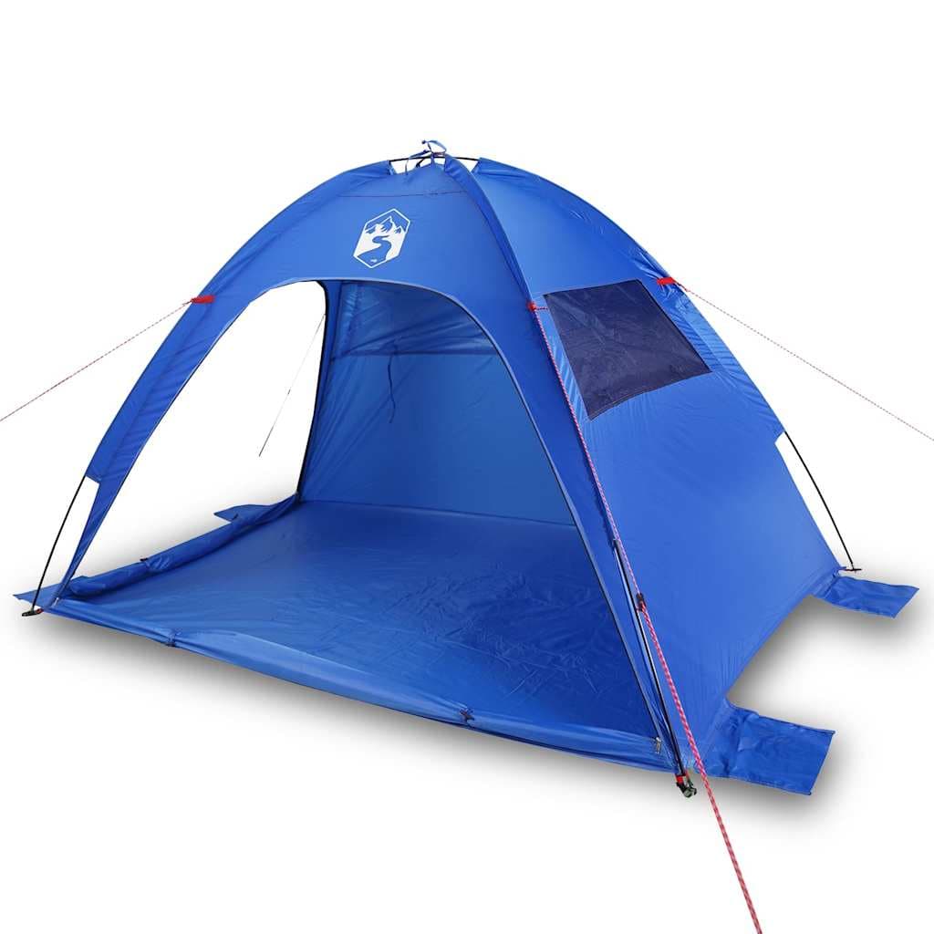 vidaXL Tenda de praia impermeável azul ciano
