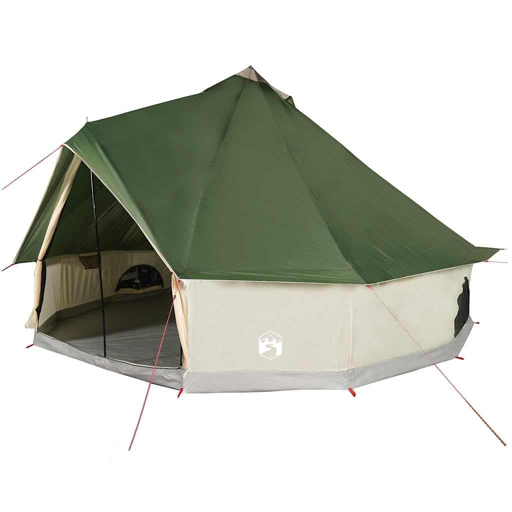 vidaXL Tenda familiar tipi para 6 pessoas impermeável verde