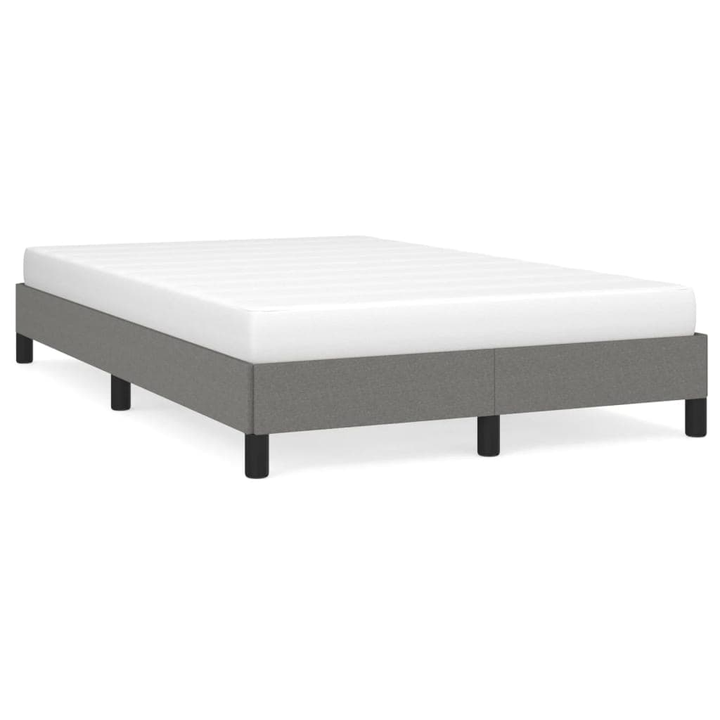 vidaXL Estrutura de Cama sem Colchão Cinza Escuro 120x190 cm Tecido - 1117665808