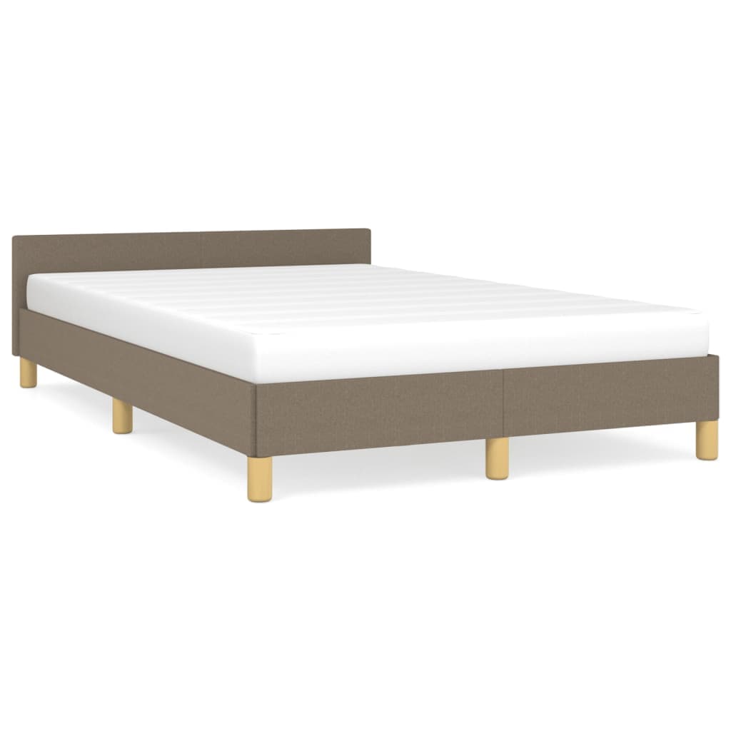 vidaXL Estrutura Cama com Cabeceira 120x190 cm Tecido Cinza-acastanhado - 930762852