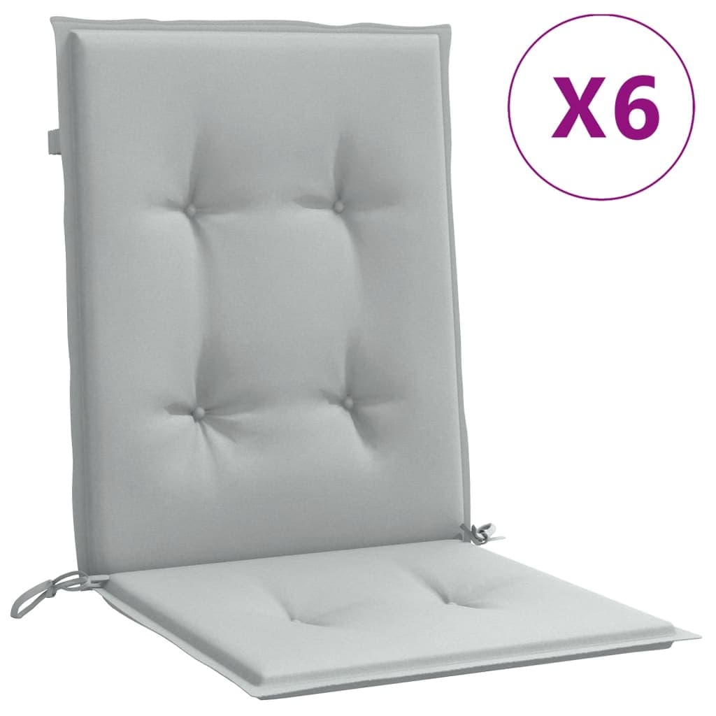 vidaXL Almofadões lombares cadeiras 6pcs 100x50x4 cm mesclado tecido