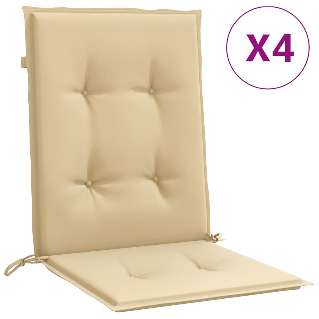 vidaXL Almofadões lombares p/ cadeiras 4pcs 100x50x4cm mesclado tecido