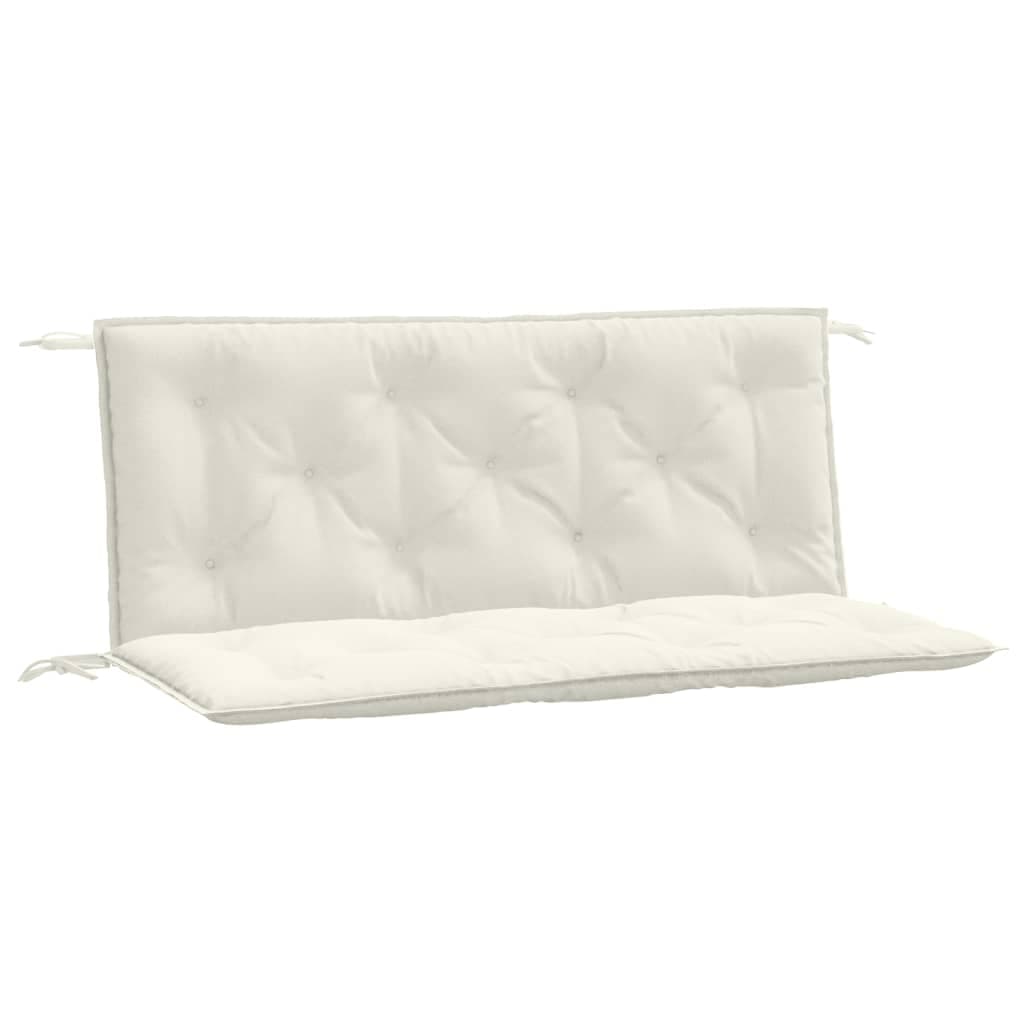 vidaXL Almofadões banco jardim 2pcs 120x50x7cm mesclado creme
