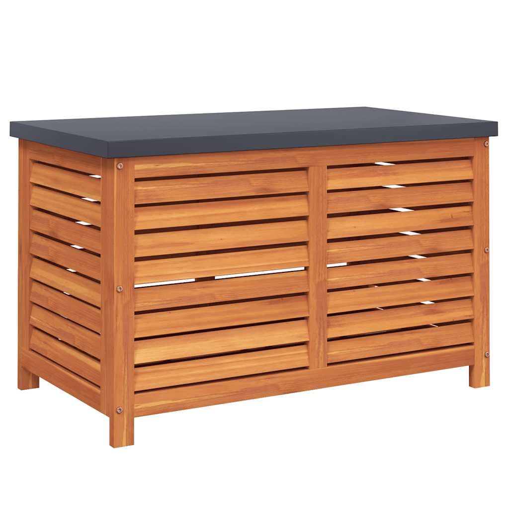 vidaXL Caixa de arrumação para jardim 90x48x55 cm eucalipto maciça