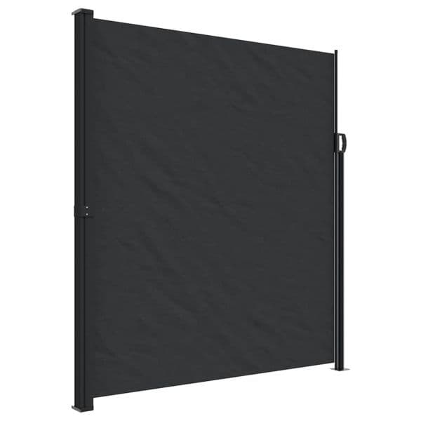 vidaXL Toldo Lateral Retrátil 220x600 cm Preto - 1314823735