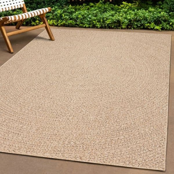 Tapete vidaXL Zizur 240x240 cm Aspeto de Juta Interior e Exterior - 3814653536
