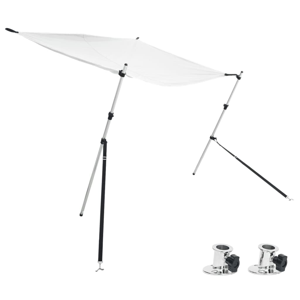 vidaXL Conj. extensão de toldo em T 174x205x (115-194) cm branco